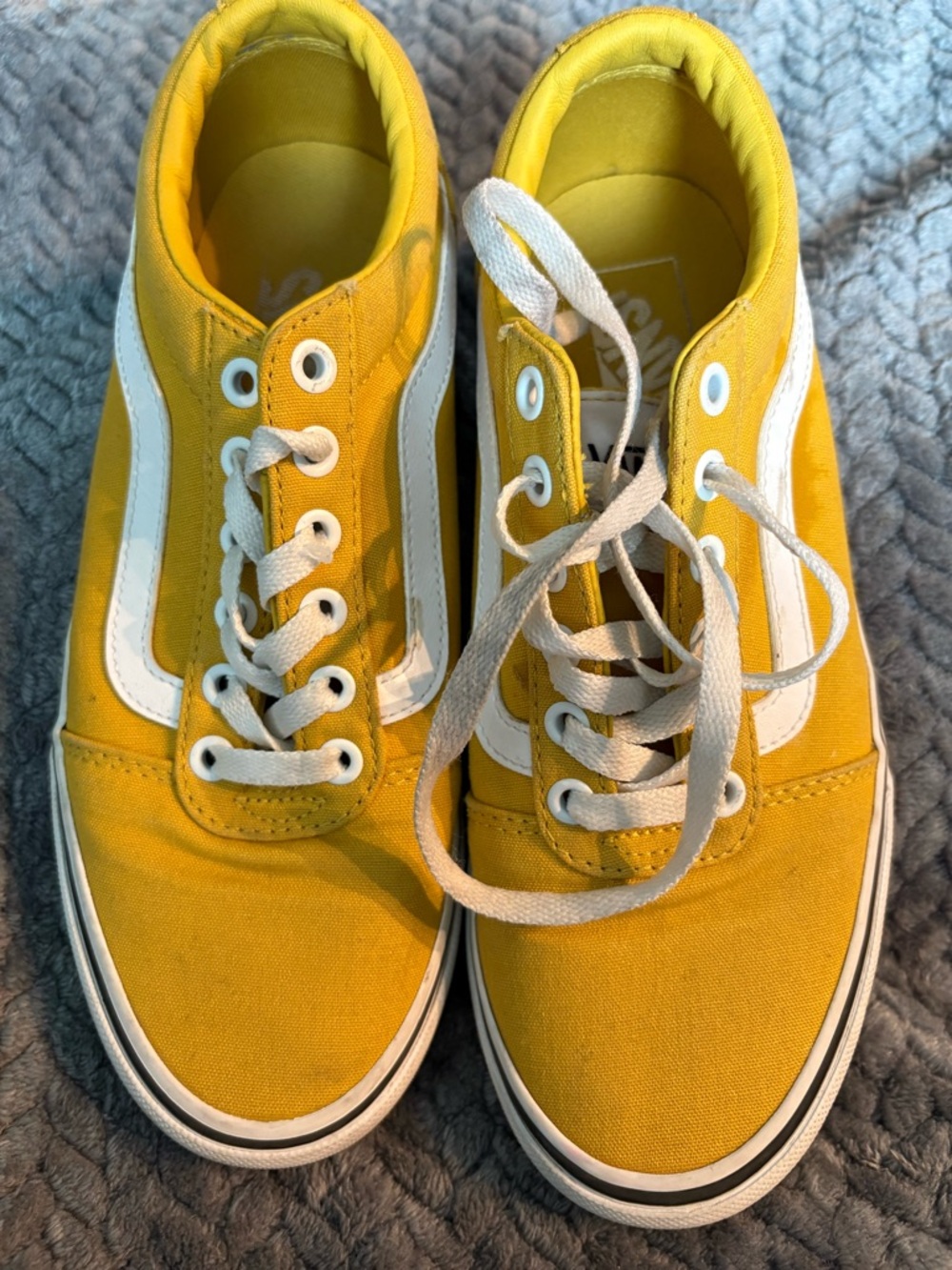 Vans Yellow White Old Skool Canvas Sneakers